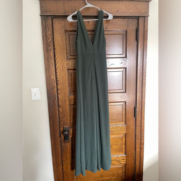 NWT Birdy Grey Olive Crepe Shamin Dress (M) - Picture 4 of 5
